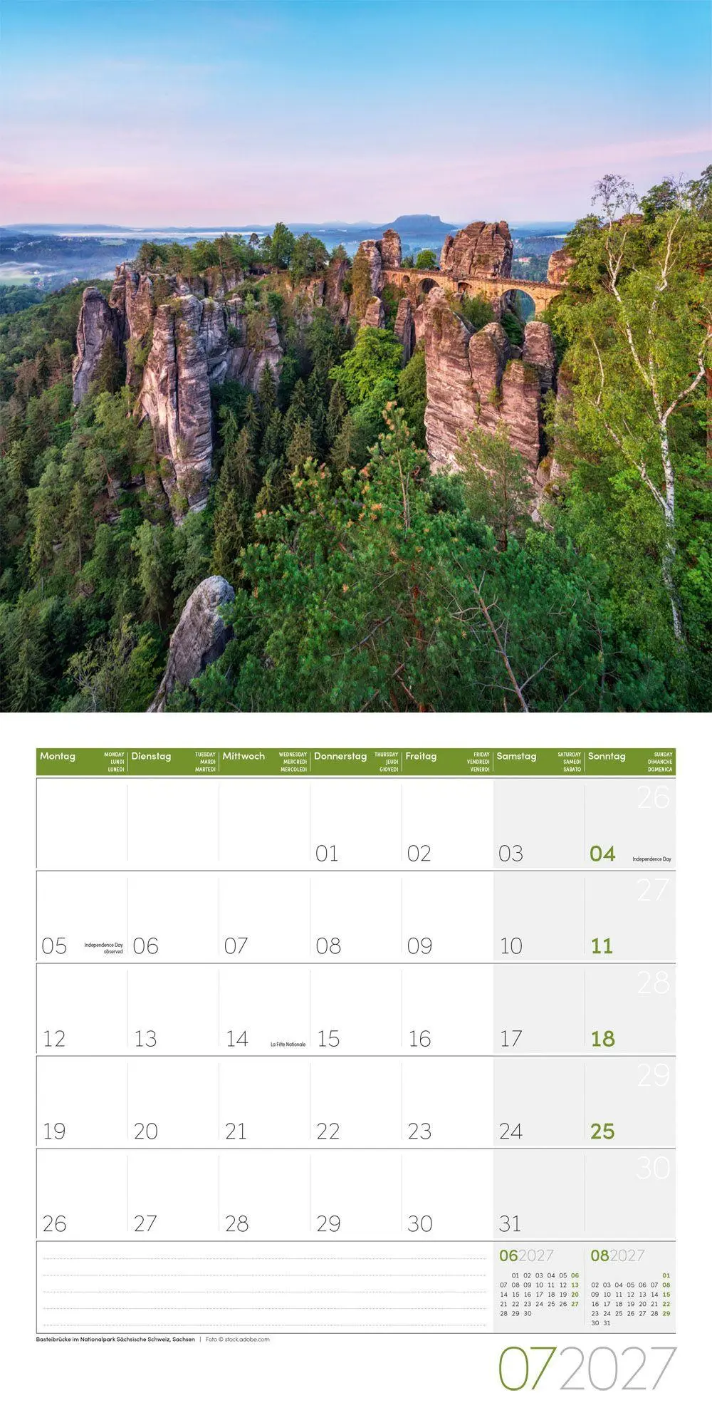 Bild: 9783838447070 | Naturwunder Deutschland Kalender 2027 - 30x30 - Art12 | GmbH | 28 S.