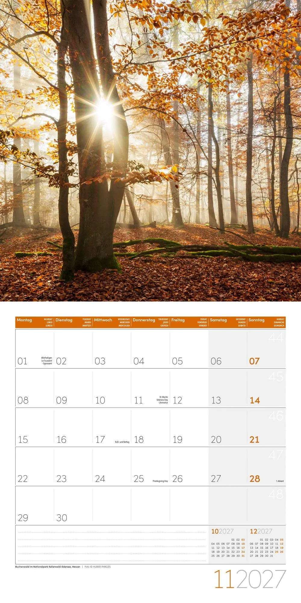 Bild: 9783838447070 | Naturwunder Deutschland Kalender 2027 - 30x30 - Art12 | GmbH | 28 S.