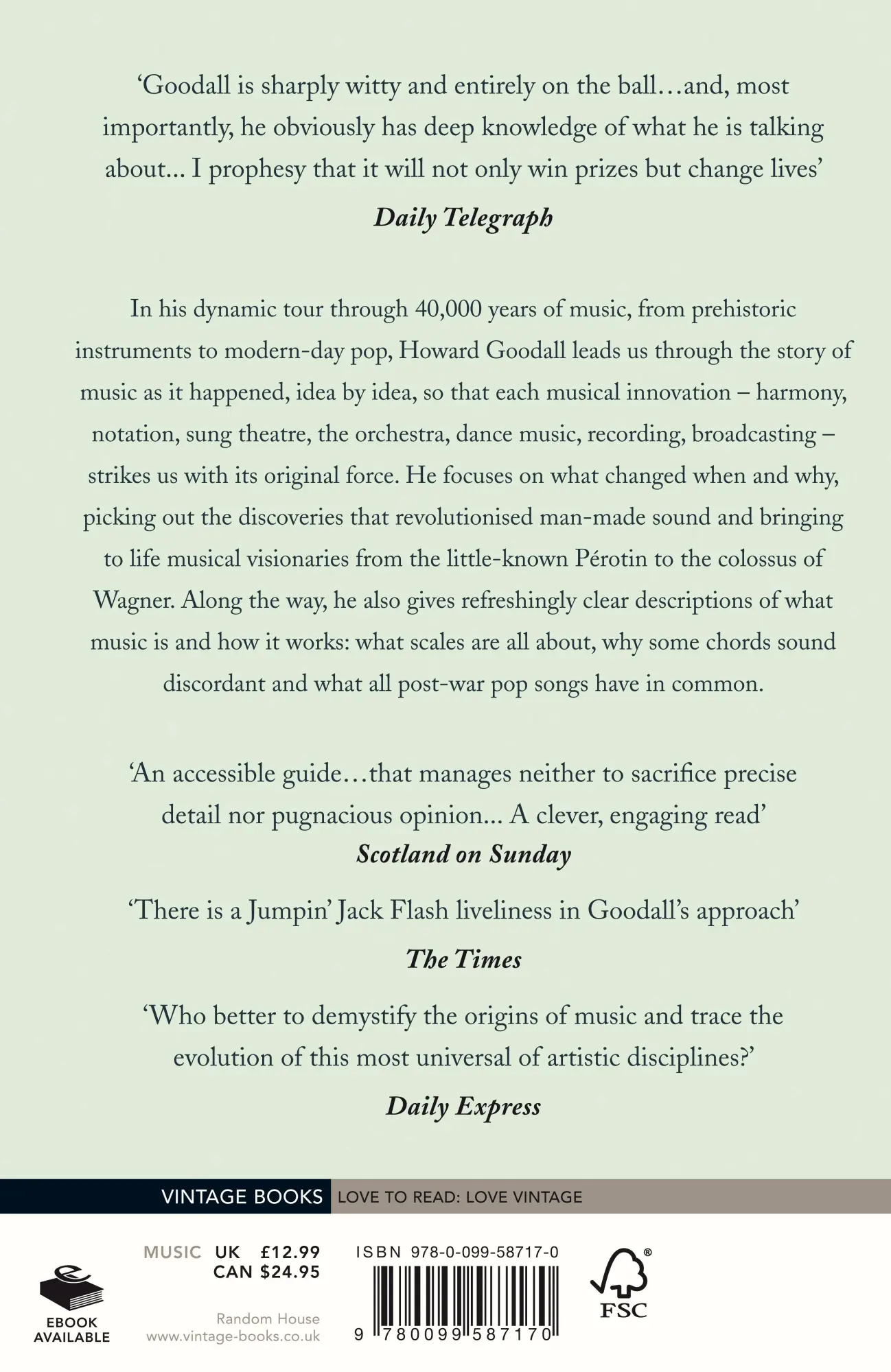 Rückseite: 9780099587170 | The Story of Music | Howard Goodall | Taschenbuch | Englisch | 2013