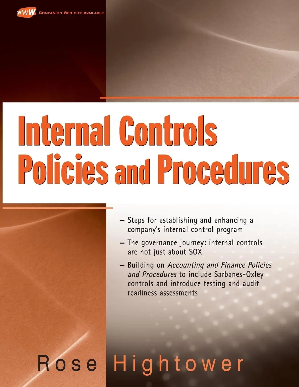 Cover: 9780470287170 | Internal Controls Policies and Procedures | Rose Hightower | Buch
