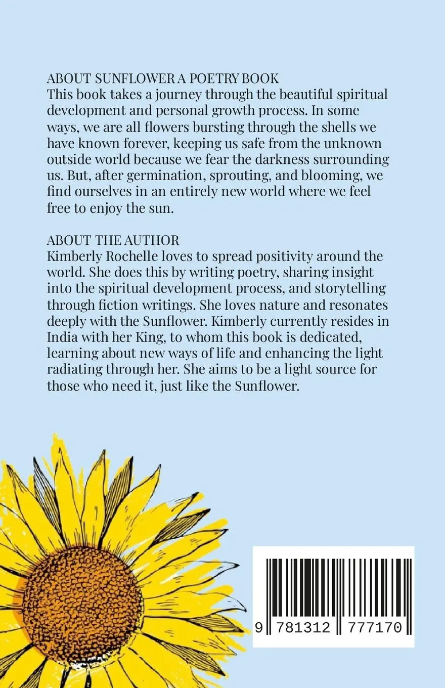 Rückseite: 9781312777170 | Sunflower | A Poetry Book. | Kimberly Rochelle | Taschenbuch | 2023