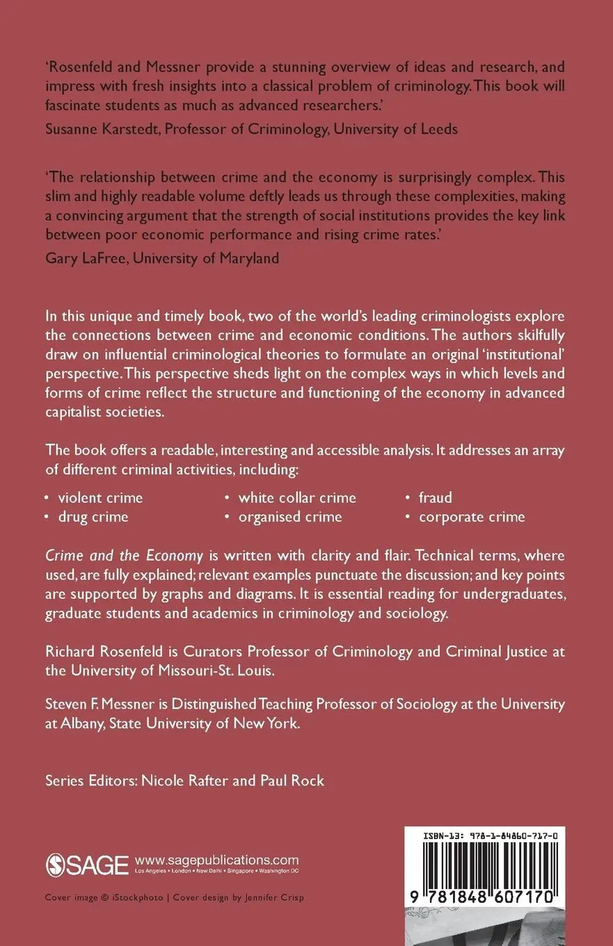 Rückseite: 9781848607170 | Crime and the Economy | Richard Rosenfeld (u. a.) | Taschenbuch | 2013