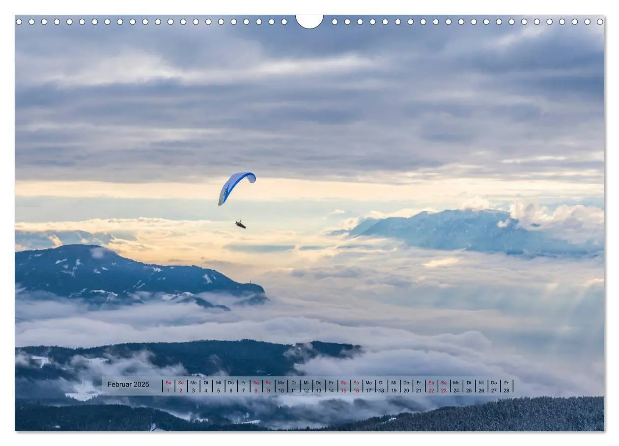 Bild: 9783435337170 | Paragliding - lautloses Schweben (Wandkalender 2025 DIN A3 quer),...
