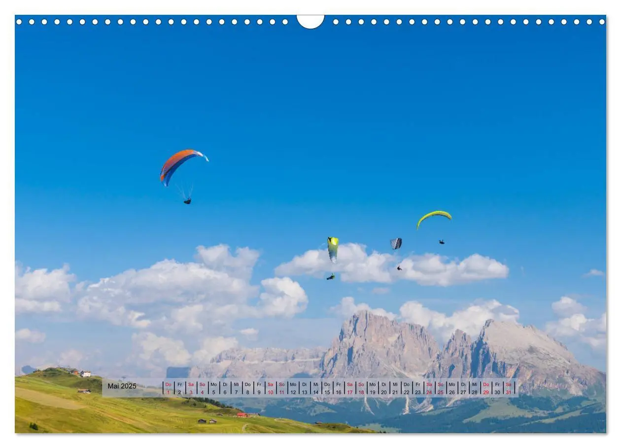 Bild: 9783435337170 | Paragliding - lautloses Schweben (Wandkalender 2025 DIN A3 quer),...