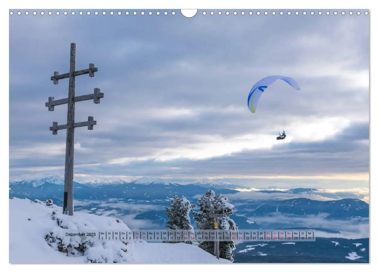 Bild: 9783435337170 | Paragliding - lautloses Schweben (Wandkalender 2025 DIN A3 quer),...