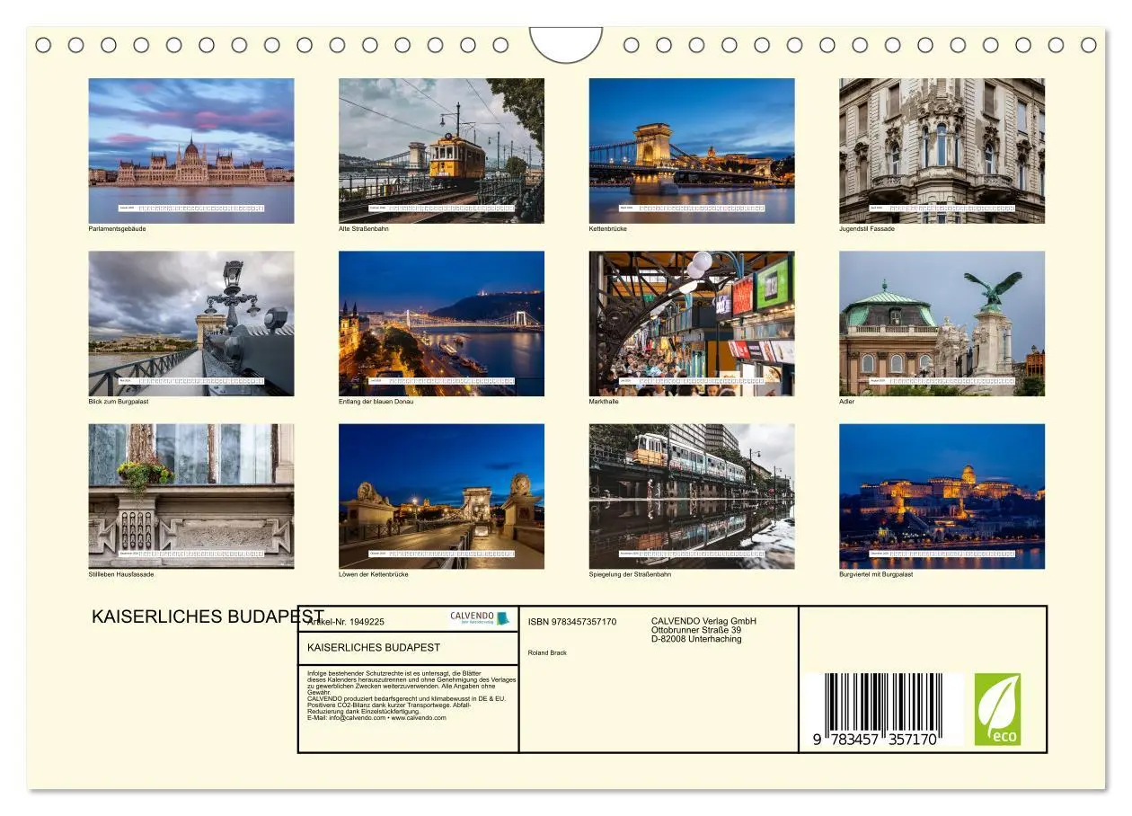Bild: 9783457357170 | KAISERLICHES BUDAPEST (Wandkalender 2026 DIN A4 quer), CALVENDO...