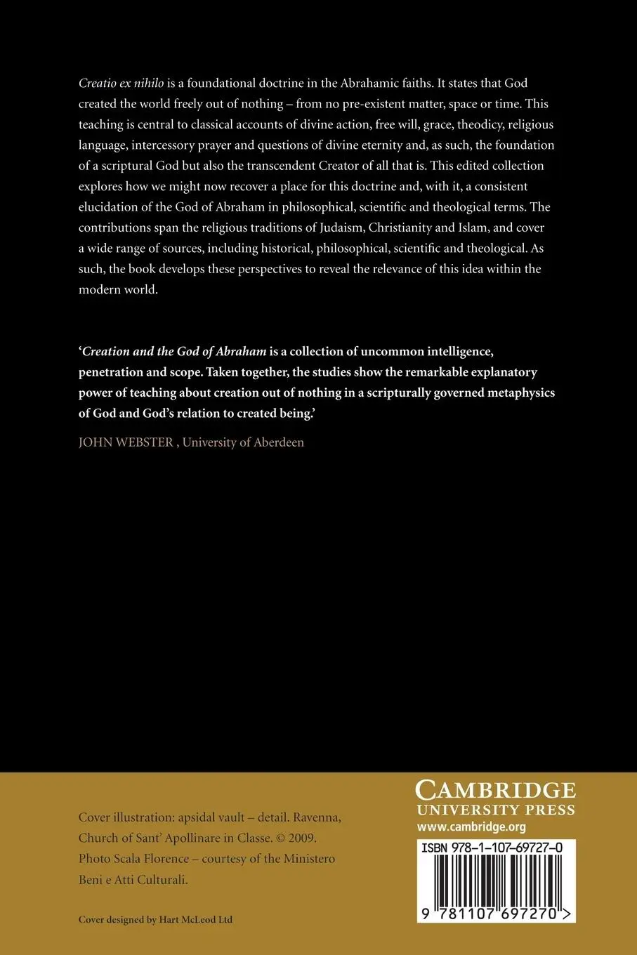 Rückseite: 9781107697270 | Creation and the God of Abraham | David B. Burrell (u. a.) | Buch