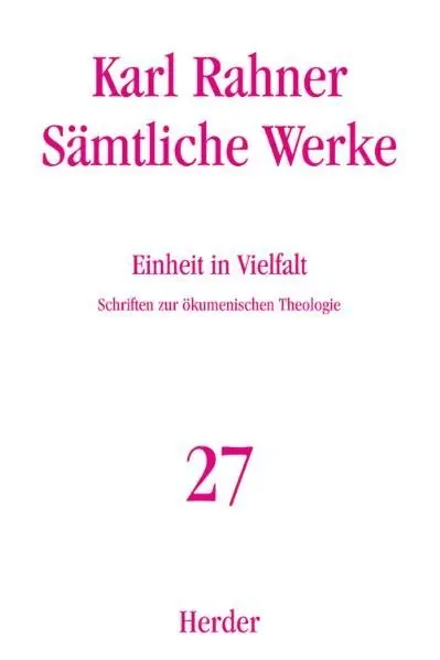 Cover: 9783451237270 | Karl Rahner Sämtliche Werke | Schriften zur ökumenischen Theologie