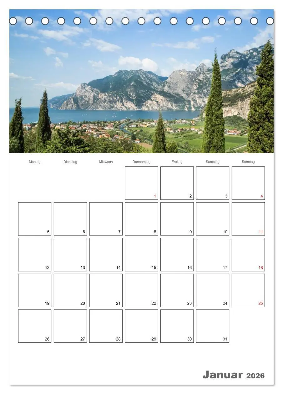 Bild: 9783516437270 | GARDASEE Terminplaner (Tischkalender 2026 DIN A5 hoch), CALVENDO...