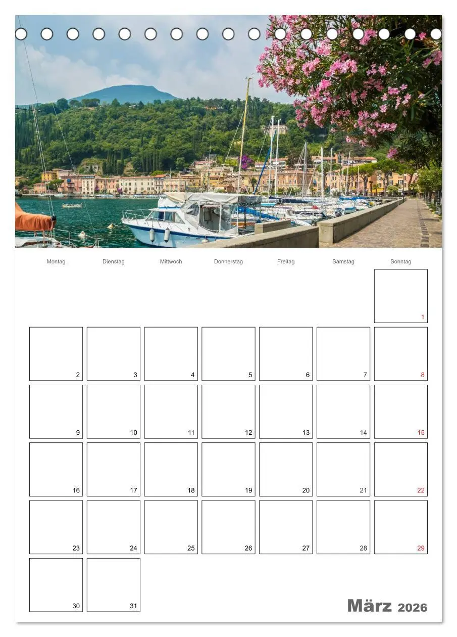 Bild: 9783516437270 | GARDASEE Terminplaner (Tischkalender 2026 DIN A5 hoch), CALVENDO...