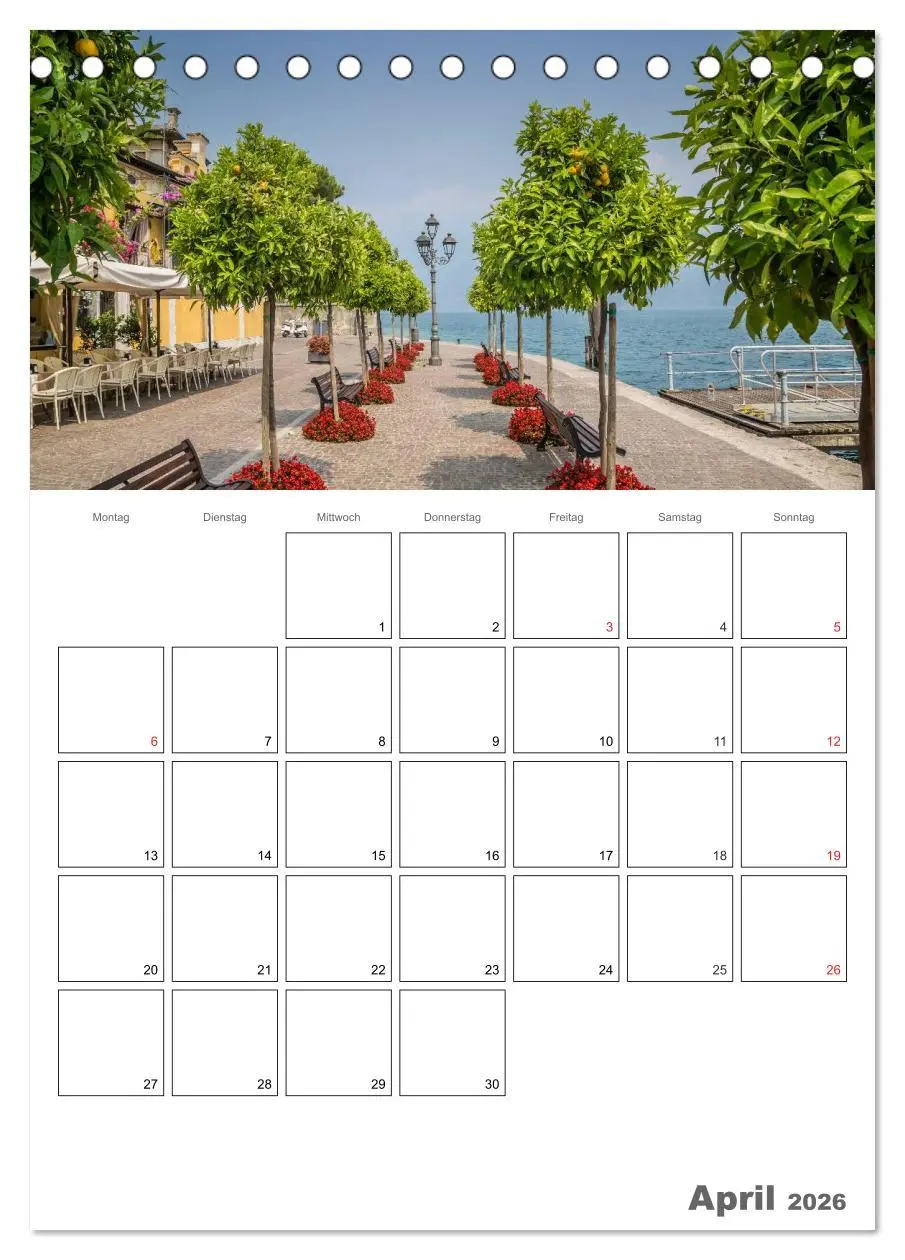 Bild: 9783516437270 | GARDASEE Terminplaner (Tischkalender 2026 DIN A5 hoch), CALVENDO...