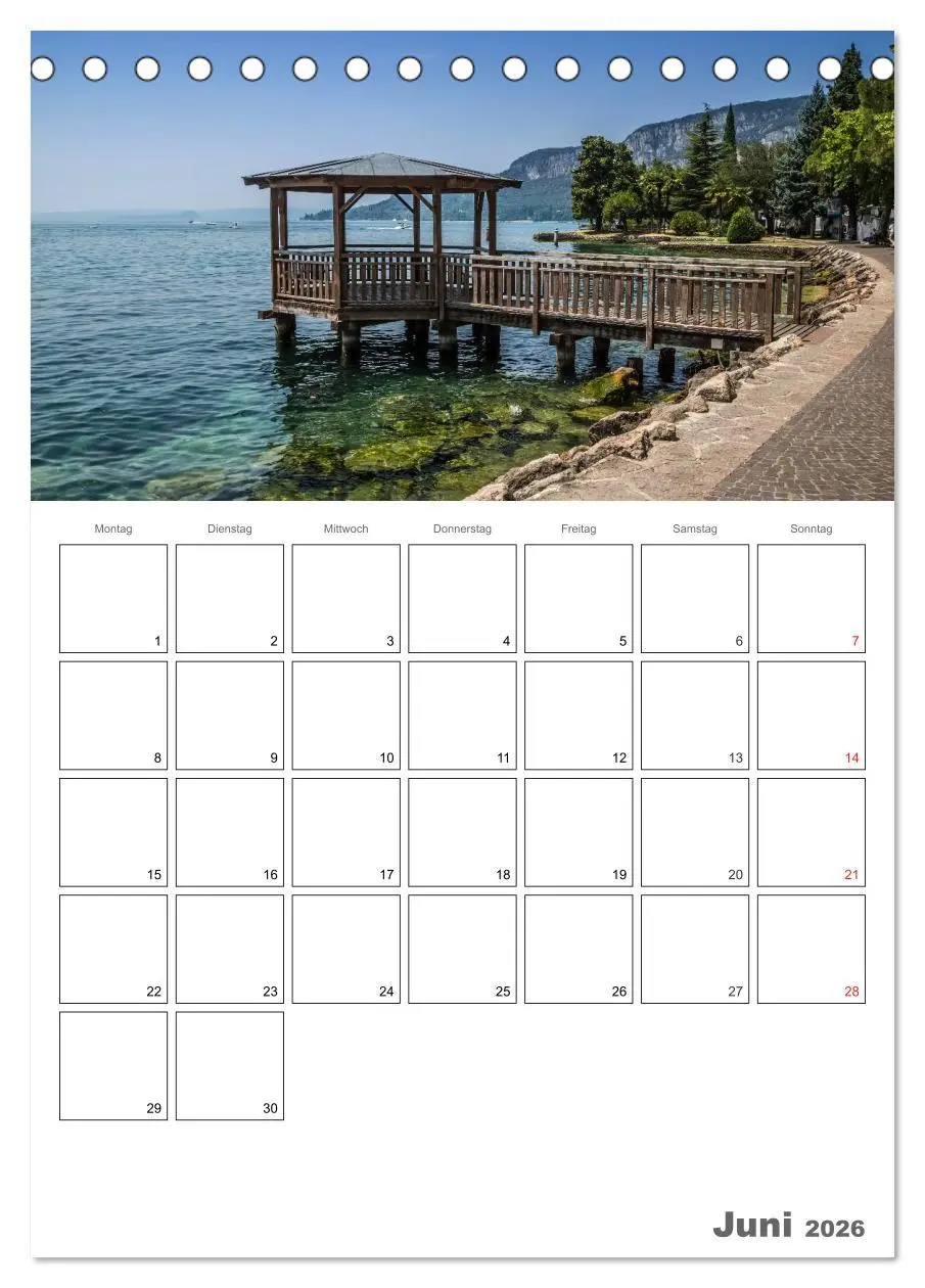 Bild: 9783516437270 | GARDASEE Terminplaner (Tischkalender 2026 DIN A5 hoch), CALVENDO...
