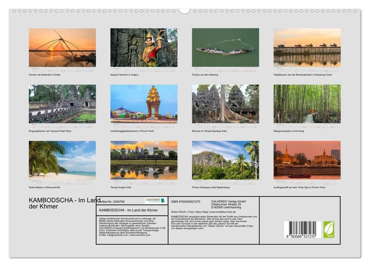 Bild: 9783569527270 | KAMBODSCHA - Im Land der Khmer (Wandkalender 2027 DIN A2 quer),...