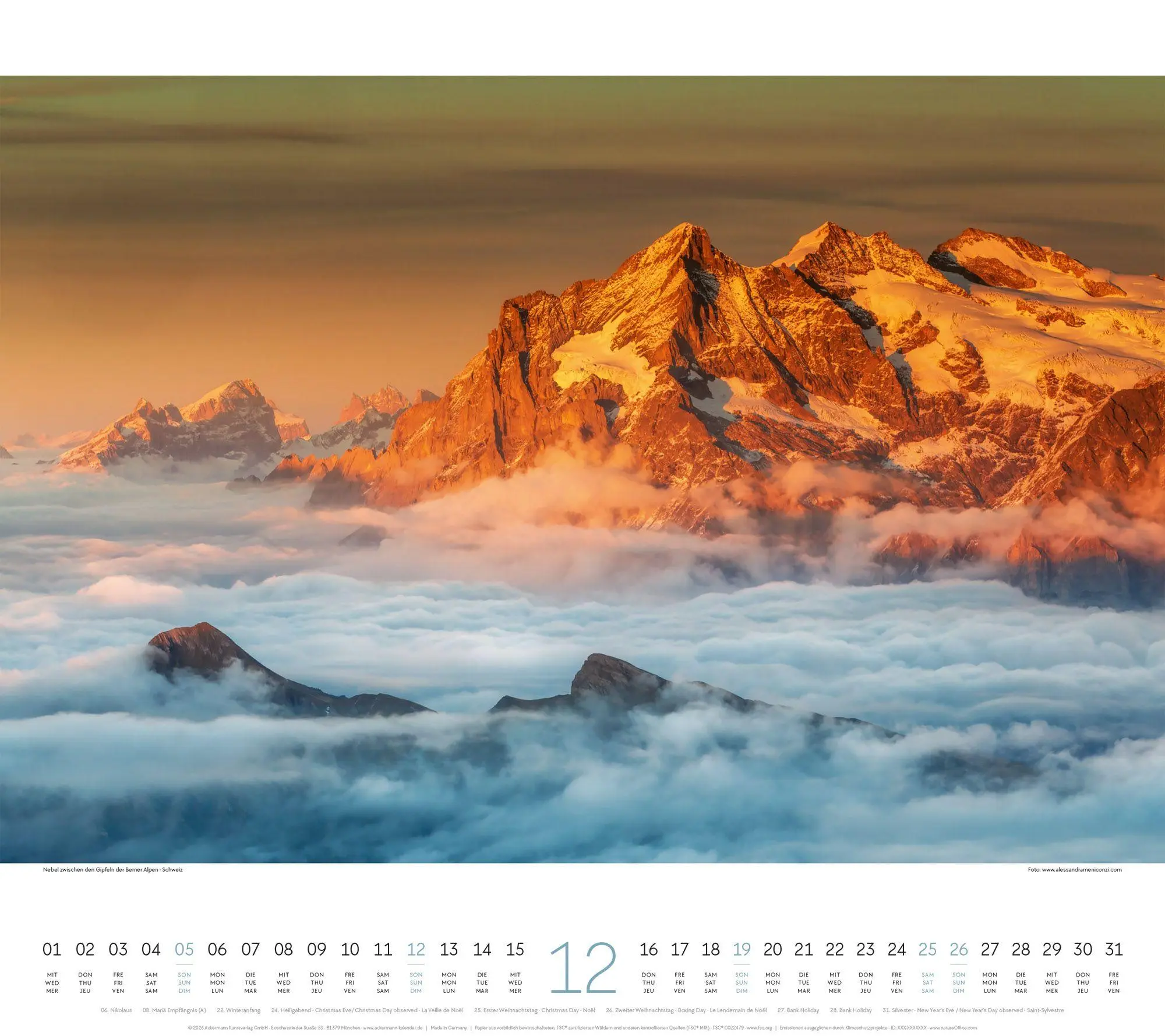 Bild: 9783838427270 | Phantastische Landschaften Kalender 2027 | Ackermann Kunstverlag GmbH