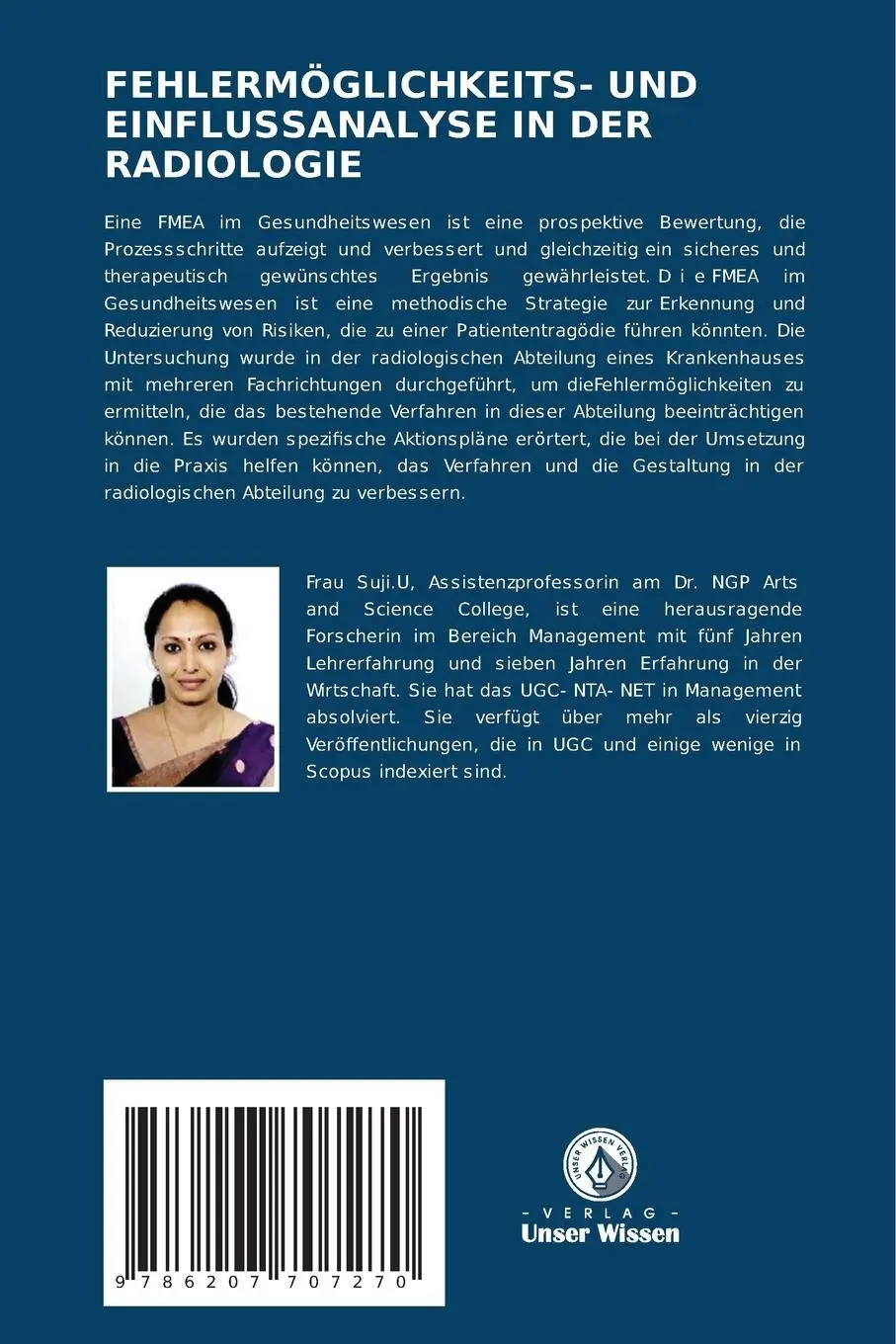 Rückseite: 9786207707270 | FEHLERMÖGLICHKEITS- UND EINFLUSSANALYSE IN DER RADIOLOGIE | U (u. a.)