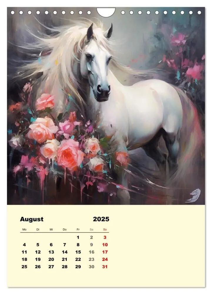 Bild: 9783435867370 | Pferde im romantischen Barockstil (Wandkalender 2025 DIN A4 hoch),...
