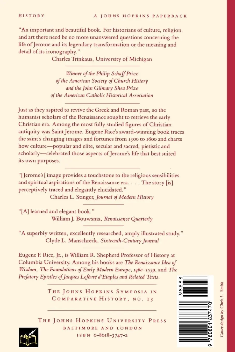 Rückseite: 9780801837470 | Saint Jerome in the Renaissance | Eugene F. Jr. Rice | Taschenbuch