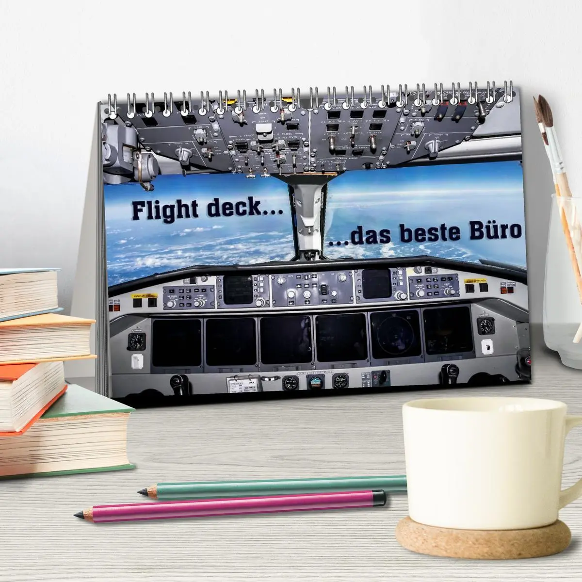 Bild: 9783457947470 | Flight deck - das beste Büro (Tischkalender 2026 DIN A5 quer),...
