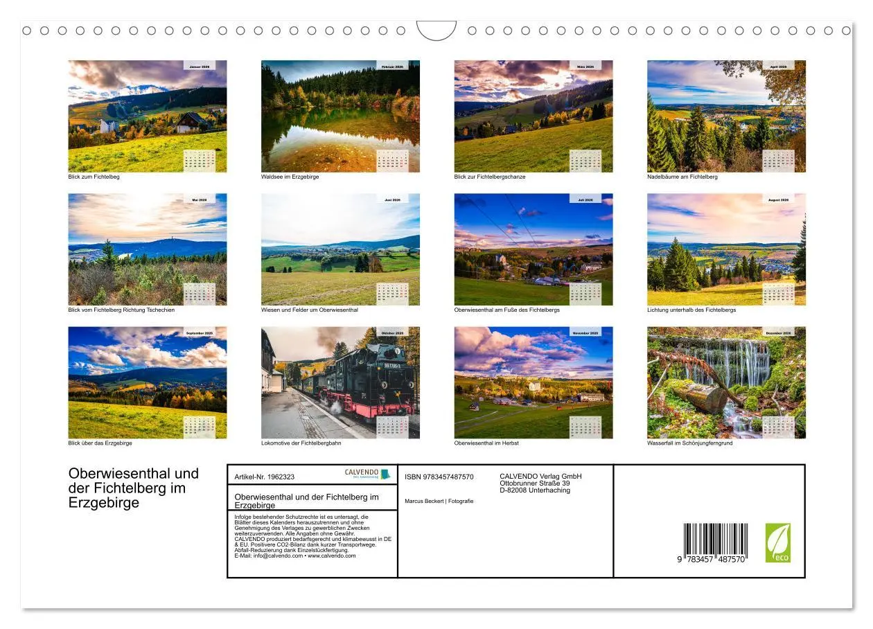 Bild: 9783457487570 | Oberwiesenthal und der Fichtelberg im Erzgebirge (Wandkalender 2026...