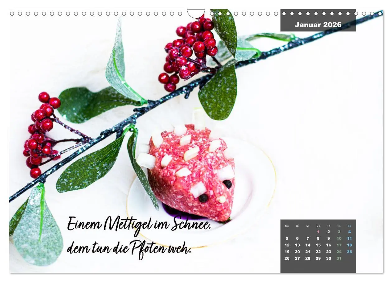 Bild: 9783457627570 | Mettkalender - Mettigel Edition (Wandkalender 2026 DIN A3 quer),...