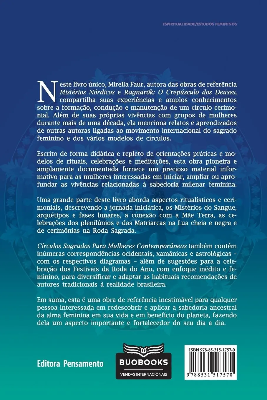 Rückseite: 9788531517570 | Círculos Sagrados para Mulheres Contemporâneas | Mirella Faur | Buch