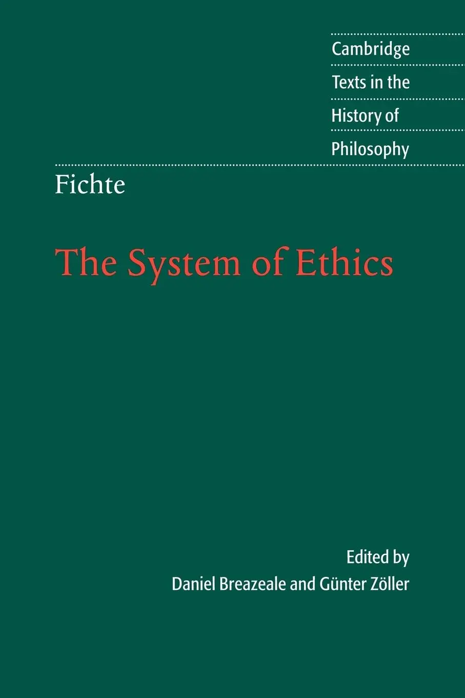 Cover: 9780521577670 | The System of Ethics | Johann Gottlieb Fichte | Taschenbuch | Englisch