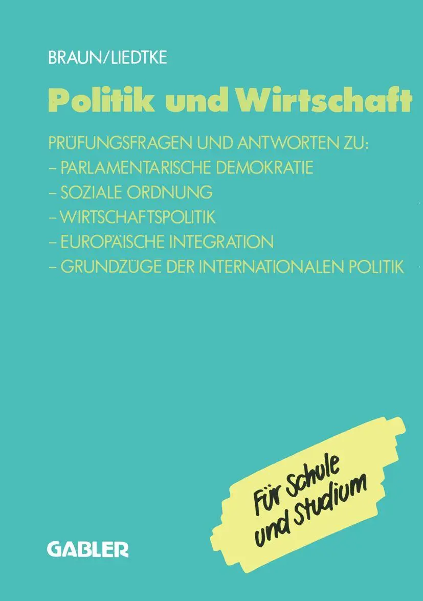 Politik und Wirtschaft (German Edition)