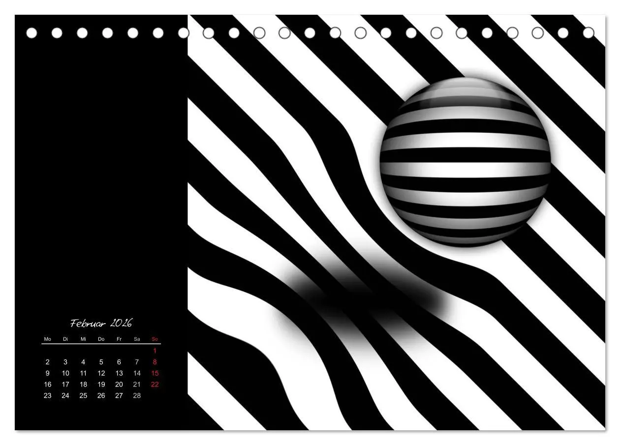 Bild: 9783516187670 | Schwarz trifft Weiß (Tischkalender 2026 DIN A5 quer), CALVENDO...
