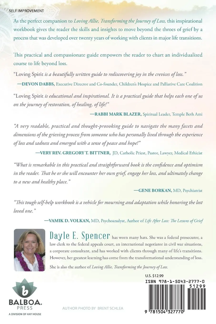Rückseite: 9781504327770 | Loving Spirit | Self-Help for the Journey of Loss | Dayle E. Spencer
