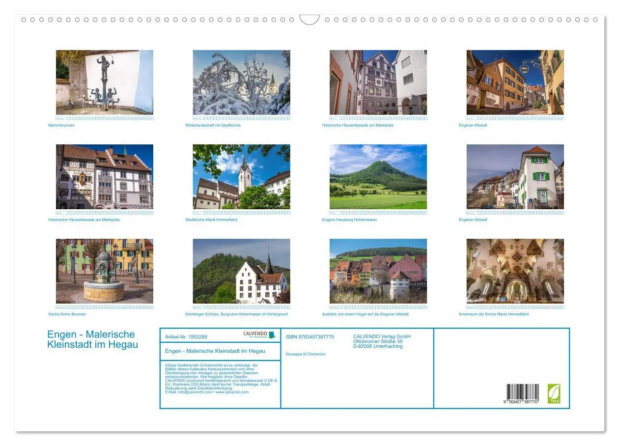 Bild: 9783457397770 | Engen - Malerische Kleinstadt im Hegau (Wandkalender 2026 DIN A2...