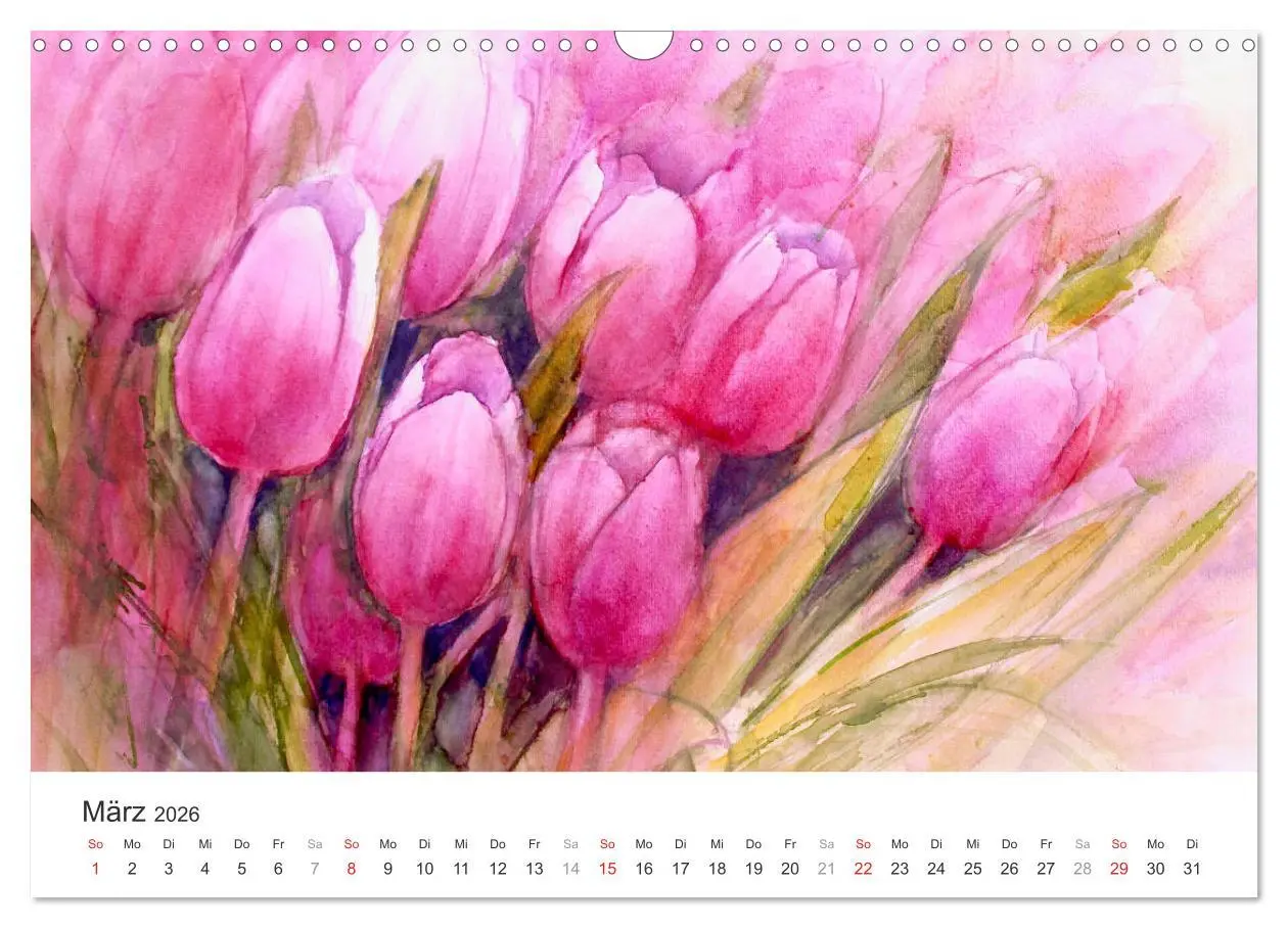 Bild: 9783516007770 | Blütenzauber - Aquarelle von ECKARD FUNCK (Wandkalender 2026 DIN A3...