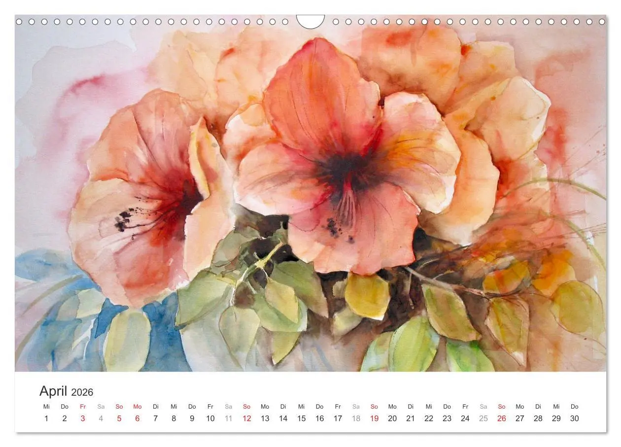 Bild: 9783516007770 | Blütenzauber - Aquarelle von ECKARD FUNCK (Wandkalender 2026 DIN A3...