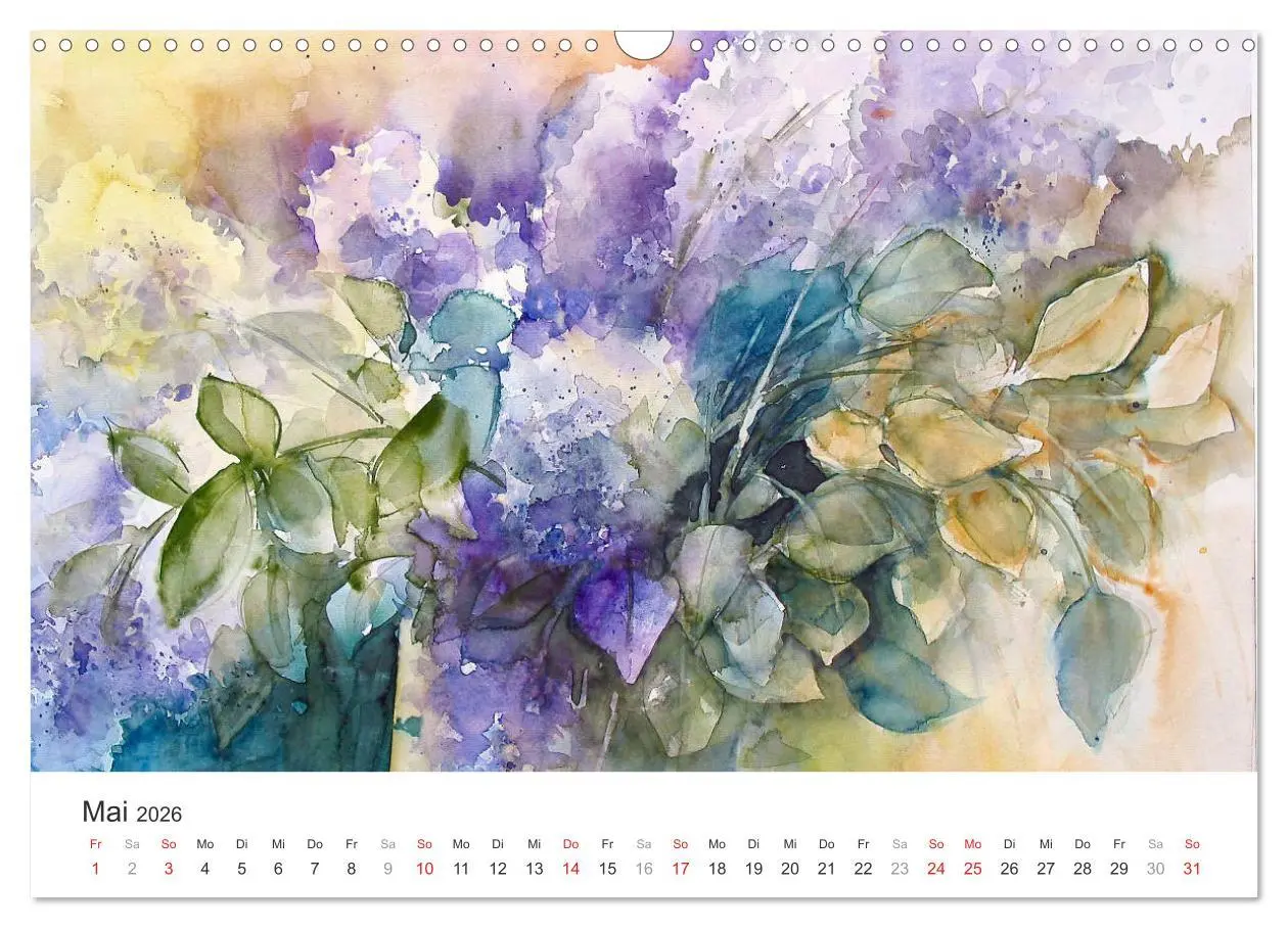 Bild: 9783516007770 | Blütenzauber - Aquarelle von ECKARD FUNCK (Wandkalender 2026 DIN A3...