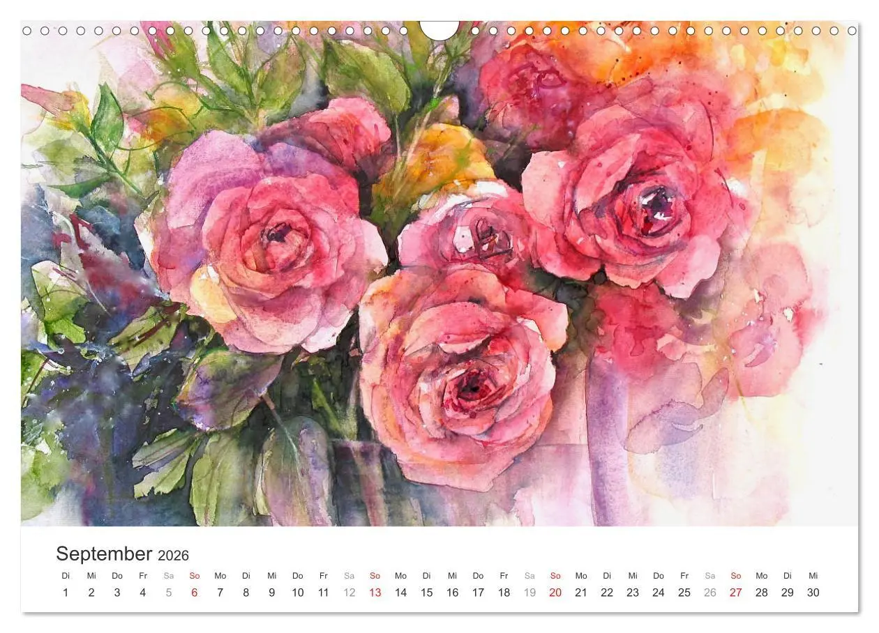 Bild: 9783516007770 | Blütenzauber - Aquarelle von ECKARD FUNCK (Wandkalender 2026 DIN A3...