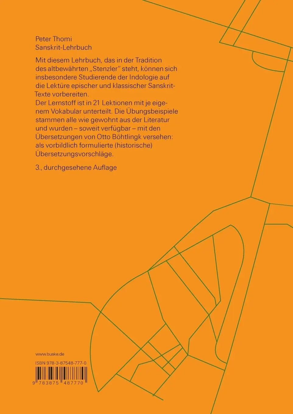 Rückseite: 9783875487770 | Sanskrit-Lehrbuch | Materialien für den Elementarunterricht | Thomi