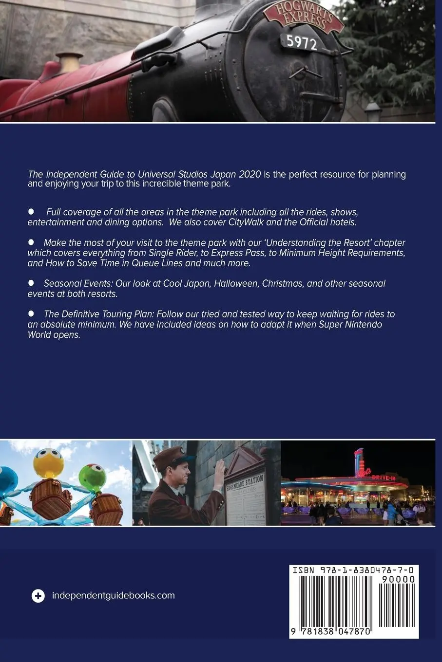 Rückseite: 9781838047870 | The Independent Guide to Universal Studios Japan 2020 | G. Costa