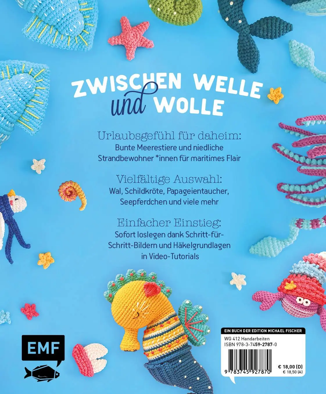 Rückseite: 9783745927870 | Amigurumis und Meer häkeln - Deine zauberhaften Unterwasserfreunde...