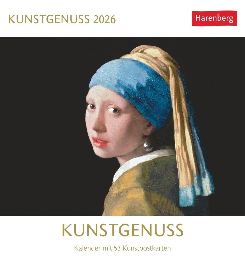 Cover: 9783840037870 | Kunstgenuss Postkartenkalender 2026 - Kalender mit 53 Kunstpostkarten