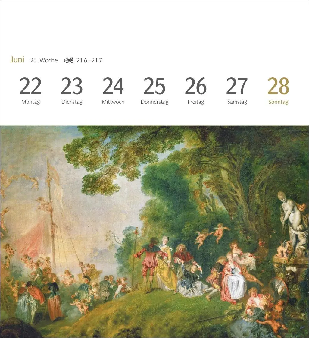Bild: 9783840037870 | Kunstgenuss Postkartenkalender 2026 - Kalender mit 53 Kunstpostkarten