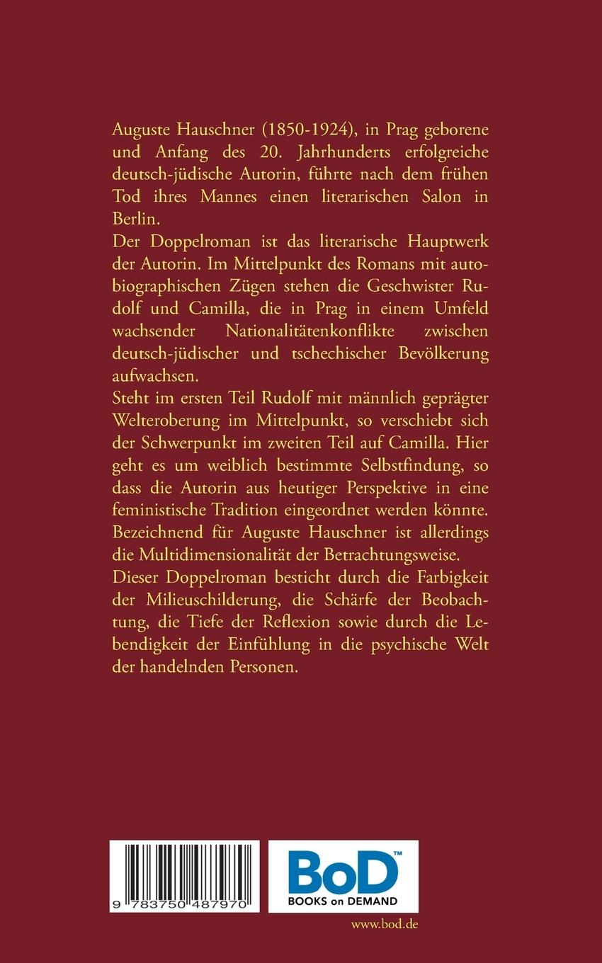 Rückseite: 9783750487970 | Die Familie Lowositz - Rudolf und Camilla | Doppelroman | Hauschner