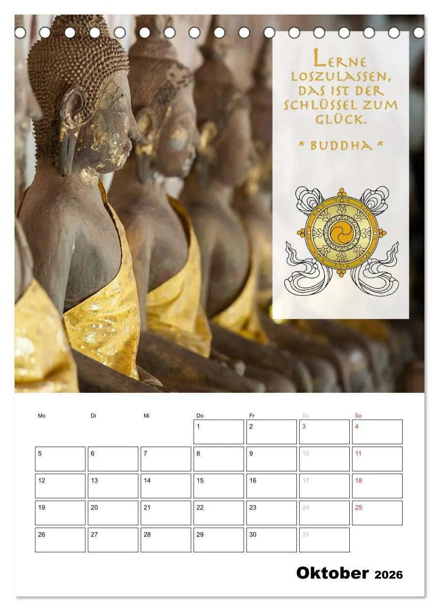 Bild: 9783516428070 | BUDDHAS ZITATE Buddhistische Weisheiten (Tischkalender 2026 DIN A5...