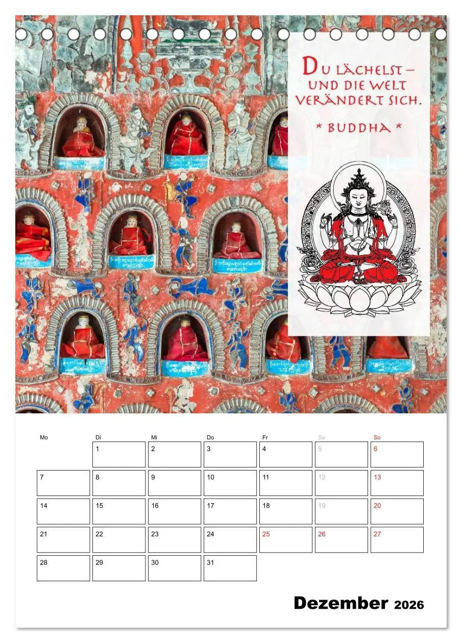 Bild: 9783516428070 | BUDDHAS ZITATE Buddhistische Weisheiten (Tischkalender 2026 DIN A5...