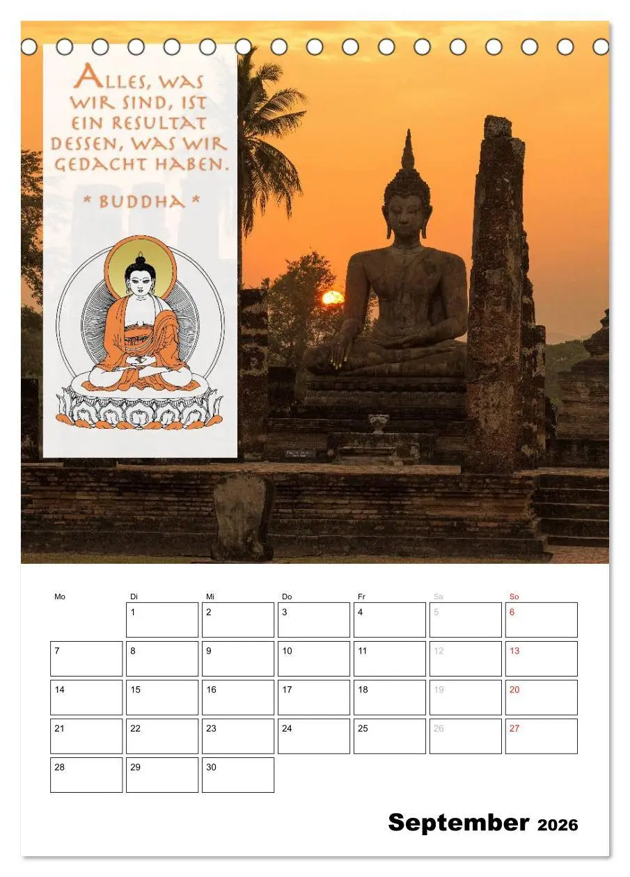 Bild: 9783516428070 | BUDDHAS ZITATE Buddhistische Weisheiten (Tischkalender 2026 DIN A5...