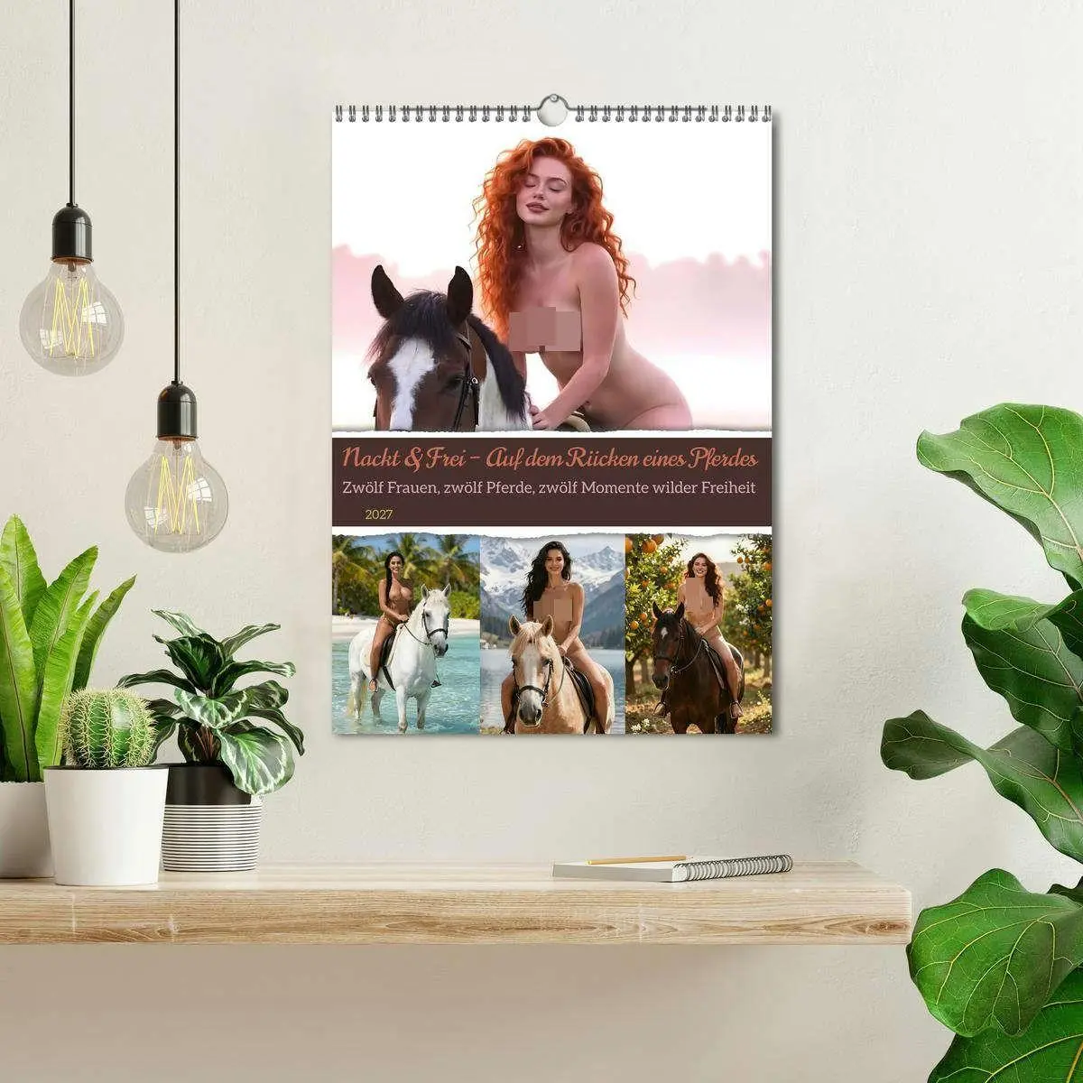 Bild: 9783516808070 | Nackt &amp; Frei - Auf dem Rücken eines Pferdes (Wandkalender 2027 DIN...