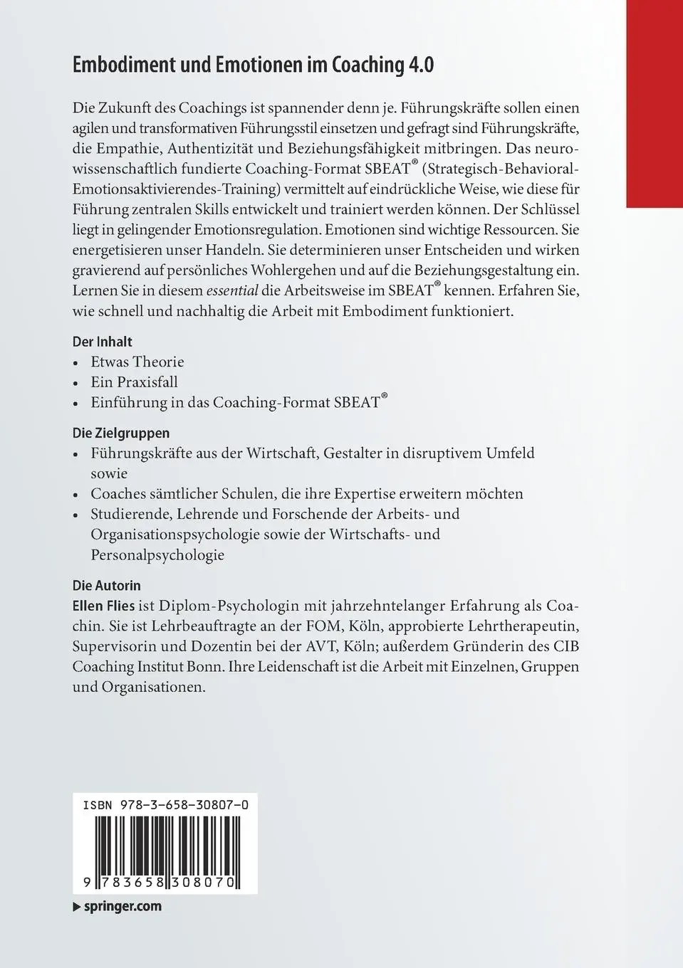 Rückseite: 9783658308070 | Embodiment und Emotionen im Coaching 4.0 | Abschied von der Kopfgeburt