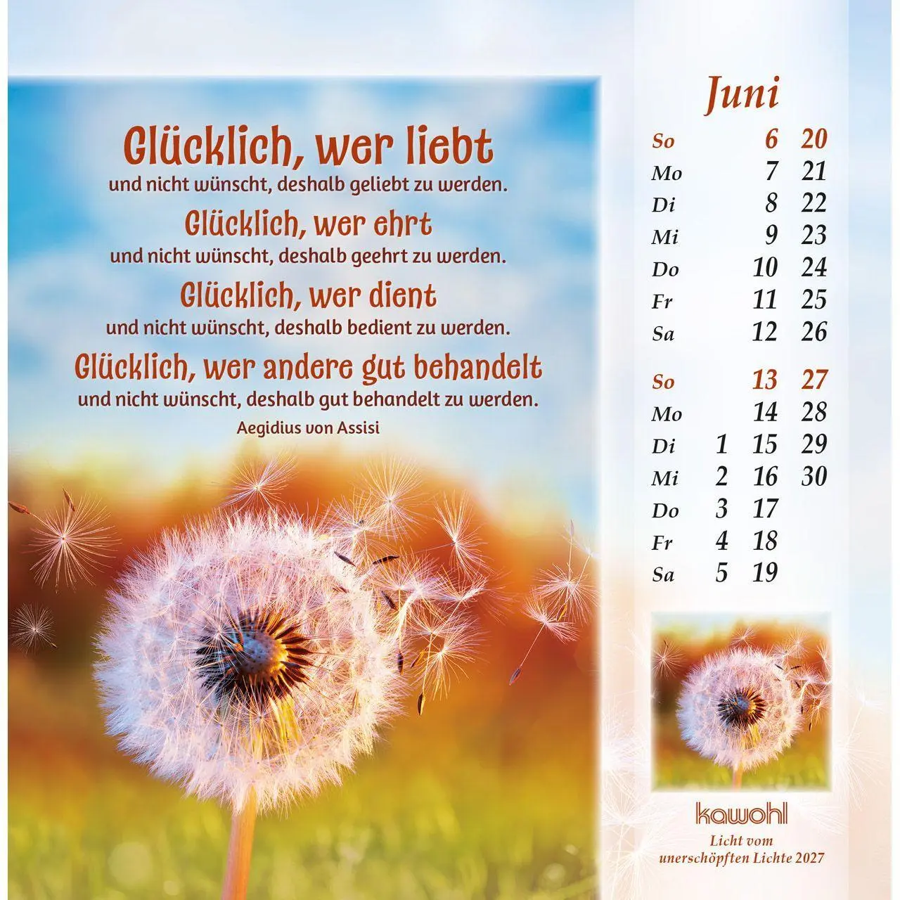 Bild: 9783754888070 | Licht vom unerschöpften Lichte 2027 | Kalender | 14 S. | Deutsch