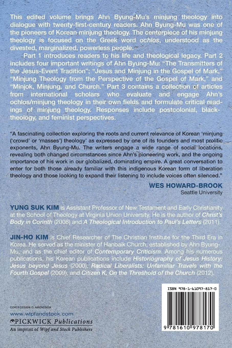 Rückseite: 9781610978170 | Reading Minjung Theology in the Twenty-First Century | Kim (u. a.)