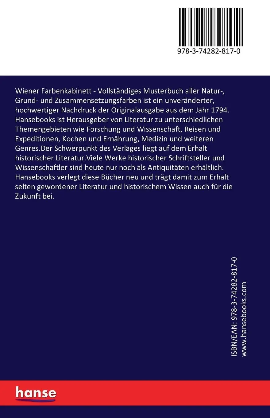Rückseite: 9783742828170 | Wiener Farbenkabinett | Anonymus | Taschenbuch | 616 S. | Deutsch