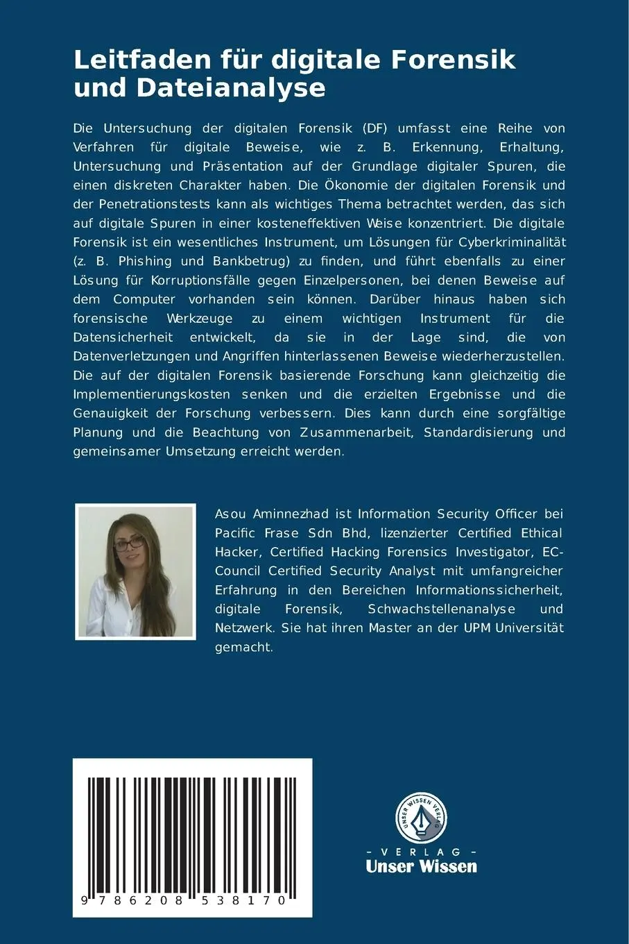 Rückseite: 9786208538170 | Leitfaden für digitale Forensik und Dateianalyse | Aminnezhad (u. a.)