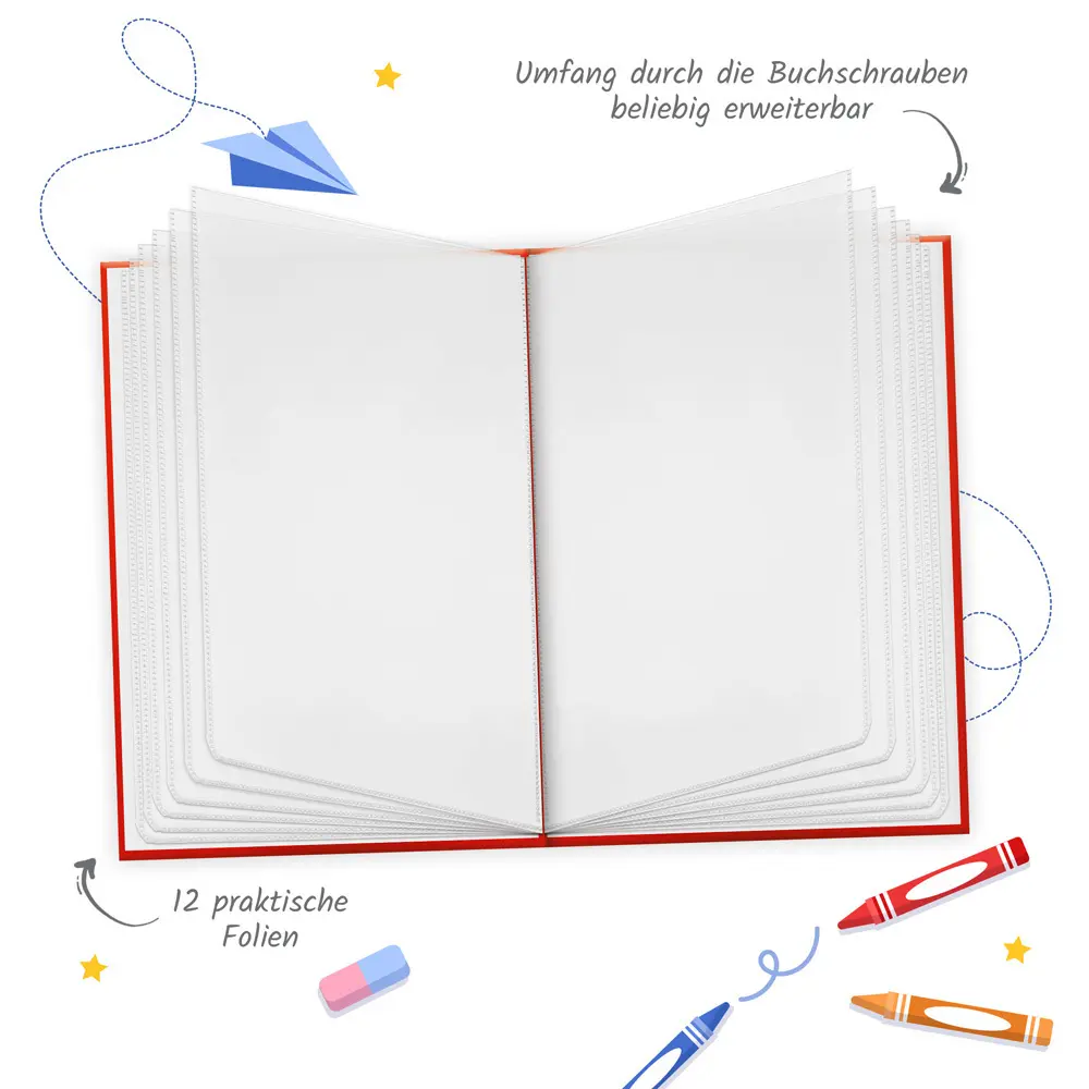 Bild: 4251901508270 | Trötsch Zeugnismappe A4 mit Buchschrauben rot | Co.KG | 12 S. | 2024